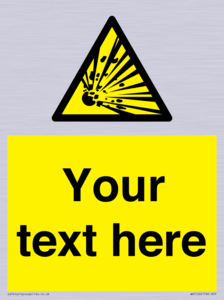 Custom Explosive Material Sign